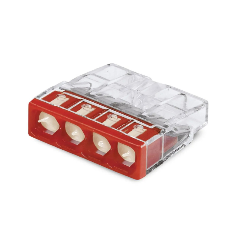 2273-244 Клемма соед. 4-пров. (24А) (с пастой) WAGO (100) NEW