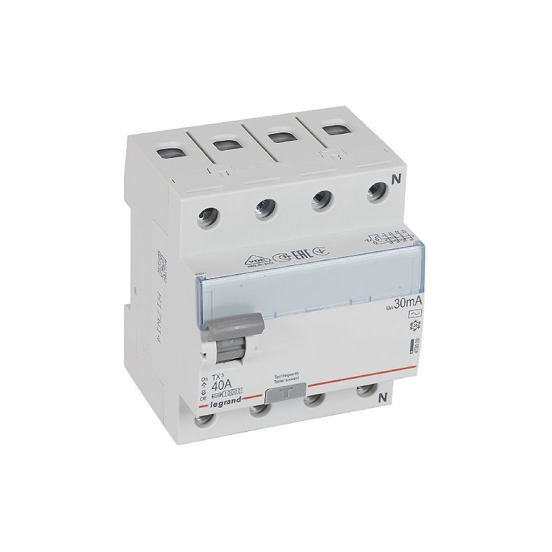 403009 УЗО ВДТ TX3 (4ф) 40A (30мA-AC) Legrand (1)