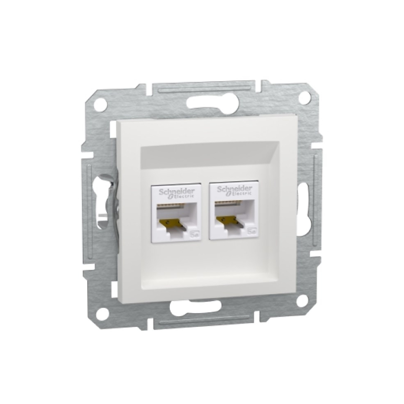 486 Роз 2-ная комп RJ45 с/у б/рамки "ASFORA" белый EPH4470121 (10) NEW