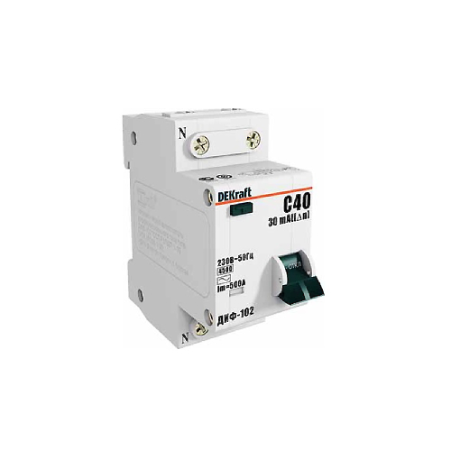 АВДТ 1Р+N 20А 30мА (6) DEKraft