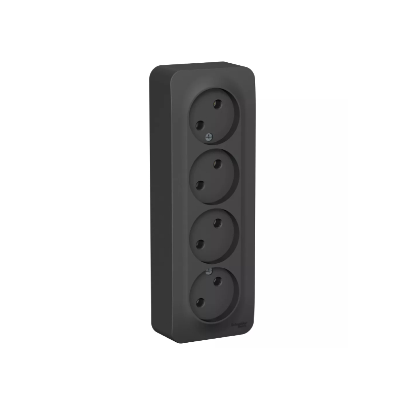 B007 Роз. 4-ная о/у без з/к без ш/т 16А 250В "BLANCA" антрацит BLNRA000416 (5)