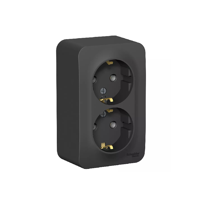 B010 Роз. 2-ная о/у с з/к без ш/т 16А 250В "BLANCA" антрацит BLNRA010216 (8)