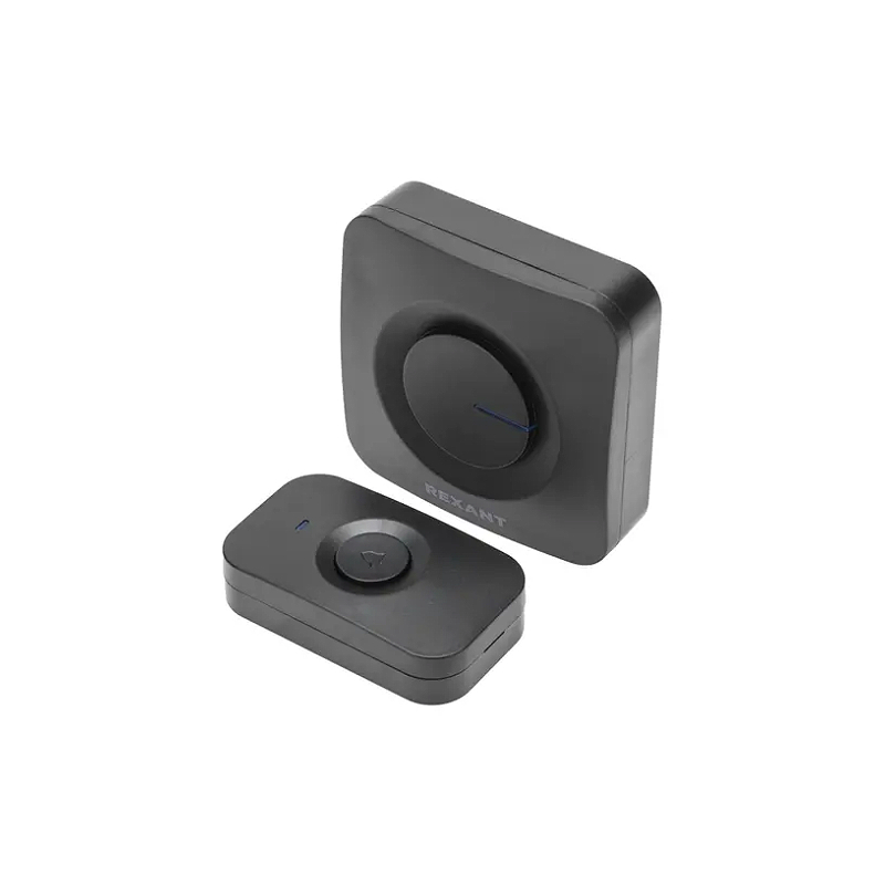 Беспроводной дверной звонок c цифровым кодированием 52 мелодии 150м IP56 (черный) REXANT 73-0017