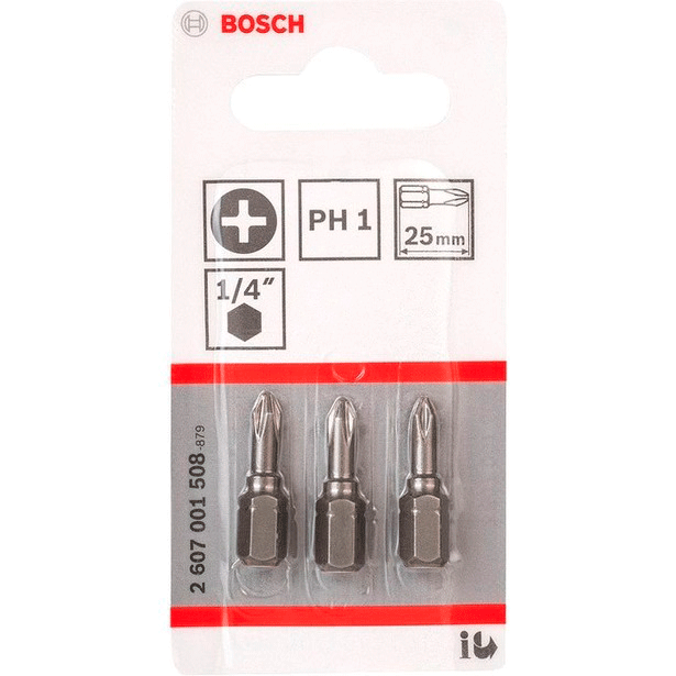 BOSCH Бита PH1 25 мм ЕН (PC1d 3) 2.607.001.508 !!!