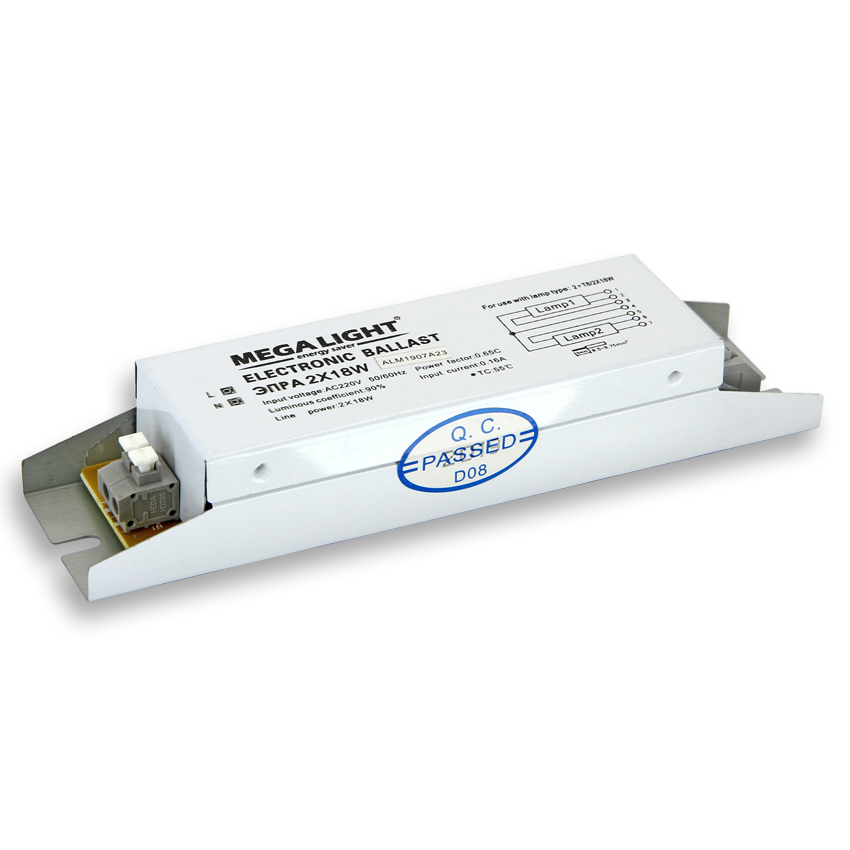 ДРОССЕЛЬ 2х18W электронный MEGALIGHT (10/100)