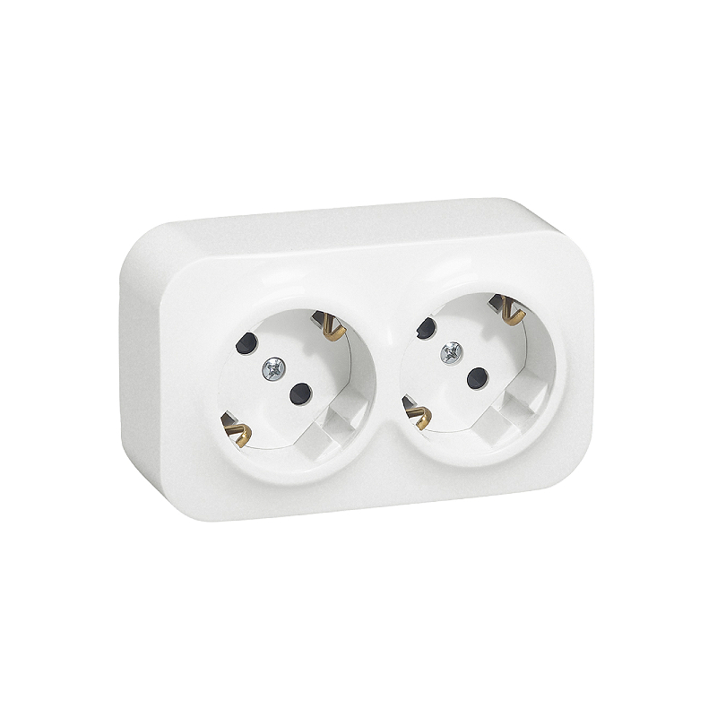 Forix Розетка 2X2К+З б/шт БЕЛ Legrand E-PRO