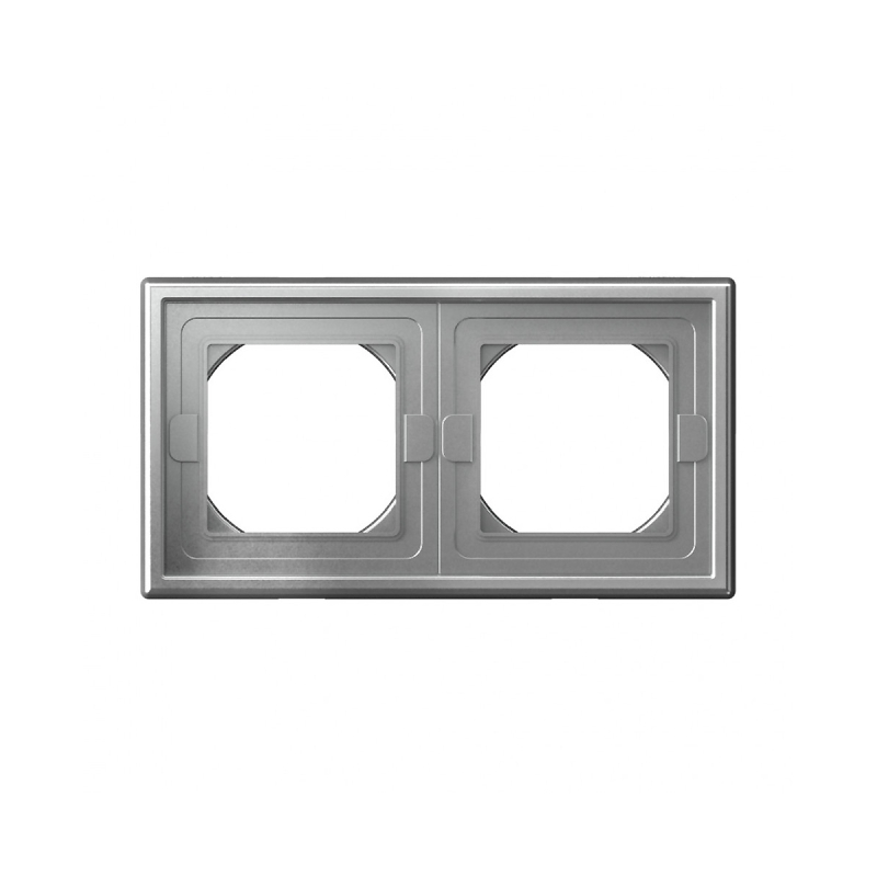 G019 Рамка 2-ная IP44 "ARTGALLERY" алюминий GAL440302 (5)