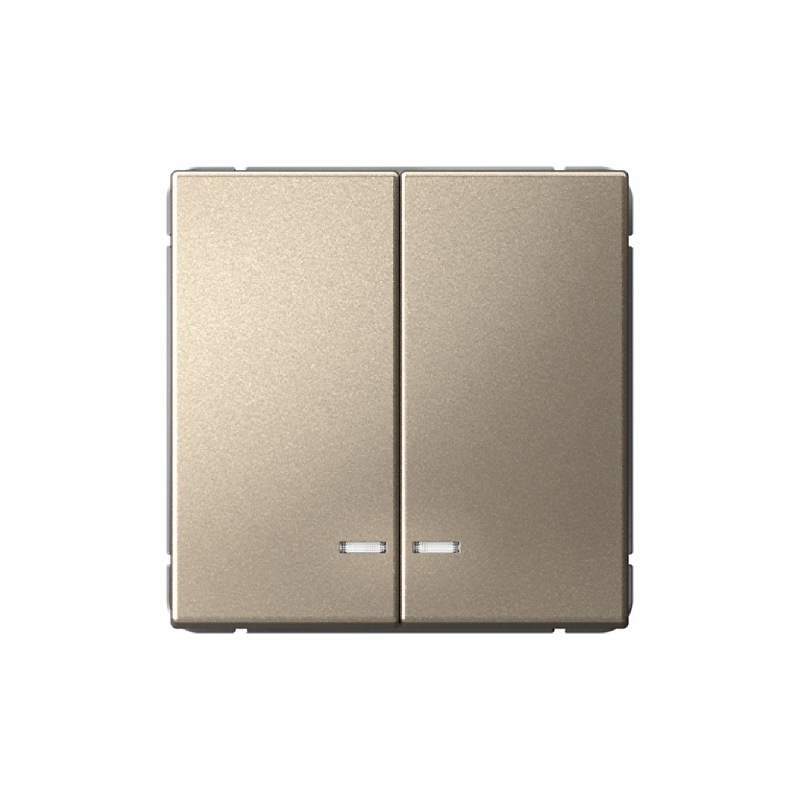 G032 Выкл. 2 кл с инд 10А механизм "ARTGALLERY" шампань GAL0553 (10)