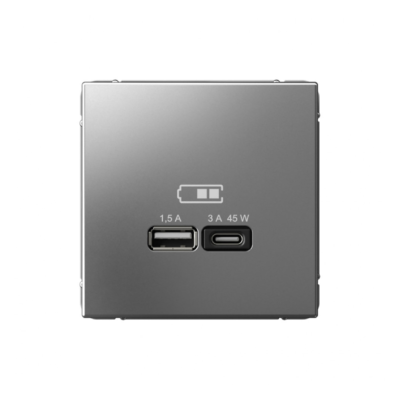 G124 Роз. USB A+C 45Вт высокоскор.заряд.