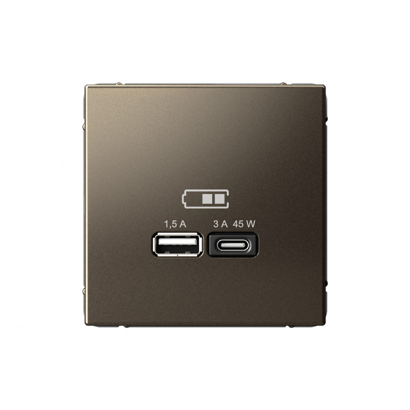 G147 Роз. USB A+C 45Вт высокоскор.заряд.