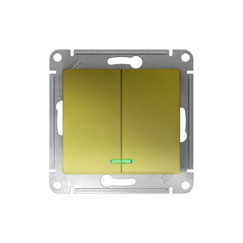 GLOSSA 2-клавишный ВЫКЛЮЧАТЕЛЬ с подсветкой