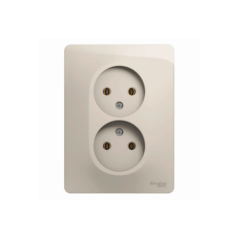 GLOSSA РОЗЕТКА двойная без заземления