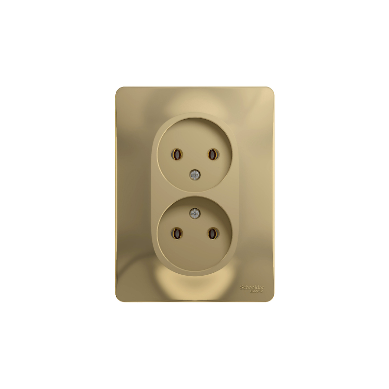 GLOSSA РОЗЕТКА двойная без заземления