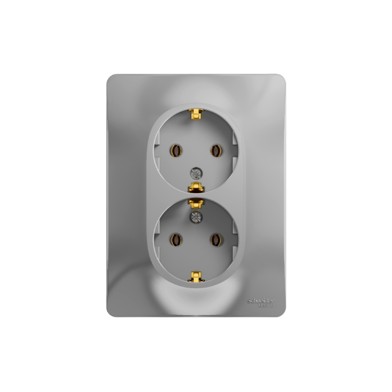 GLOSSA РОЗЕТКА двойная с заземлением