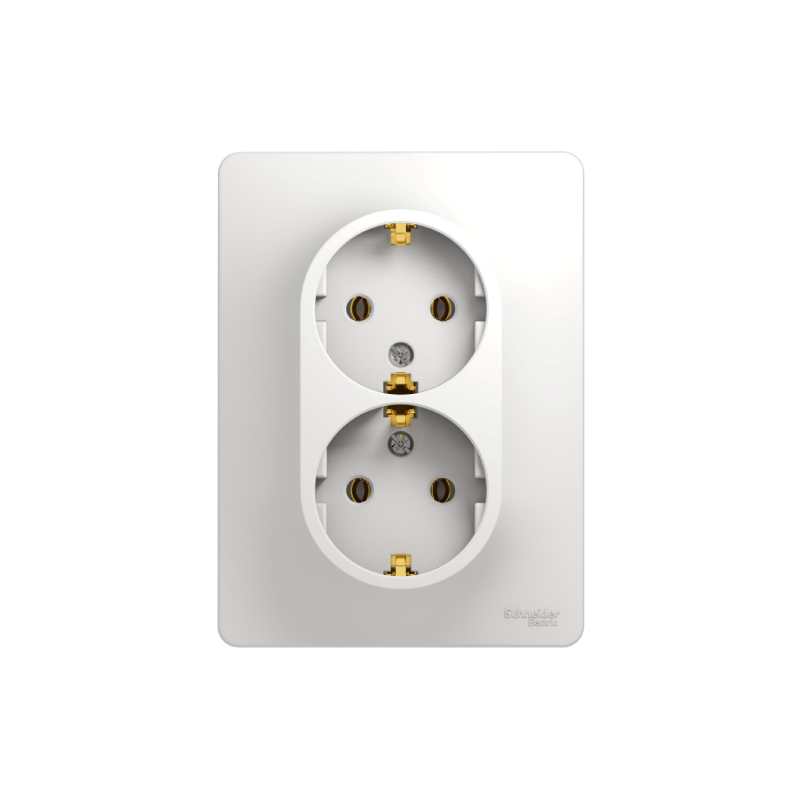 GLOSSA РОЗЕТКА двойная с заземлением