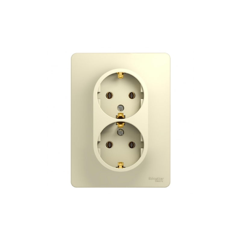 GLOSSA РОЗЕТКА двойная с заземлением