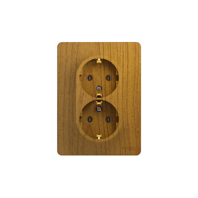 GLOSSA РОЗЕТКА двойная с заземлением