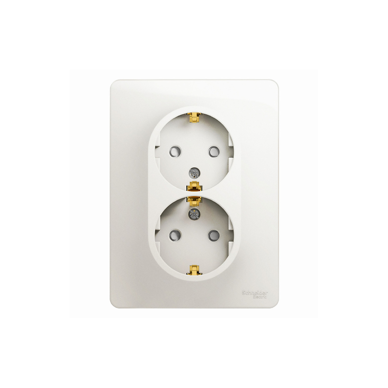 GLOSSA РОЗЕТКА двойная с заземлением