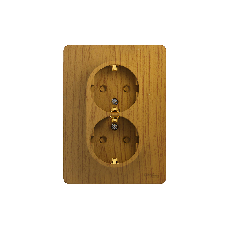 GLOSSA РОЗЕТКА двойная с заземлением со шторками