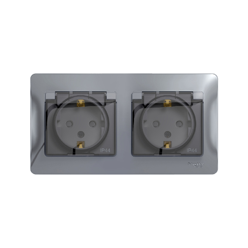 GLOSSA РОЗЕТКА двойная с заземлением