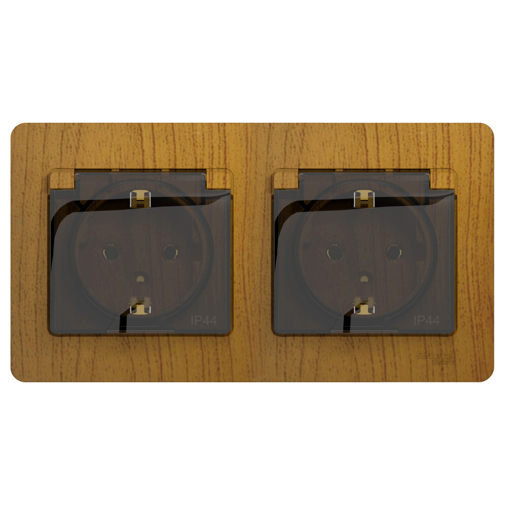 GLOSSA РОЗЕТКА двойная с заземлением