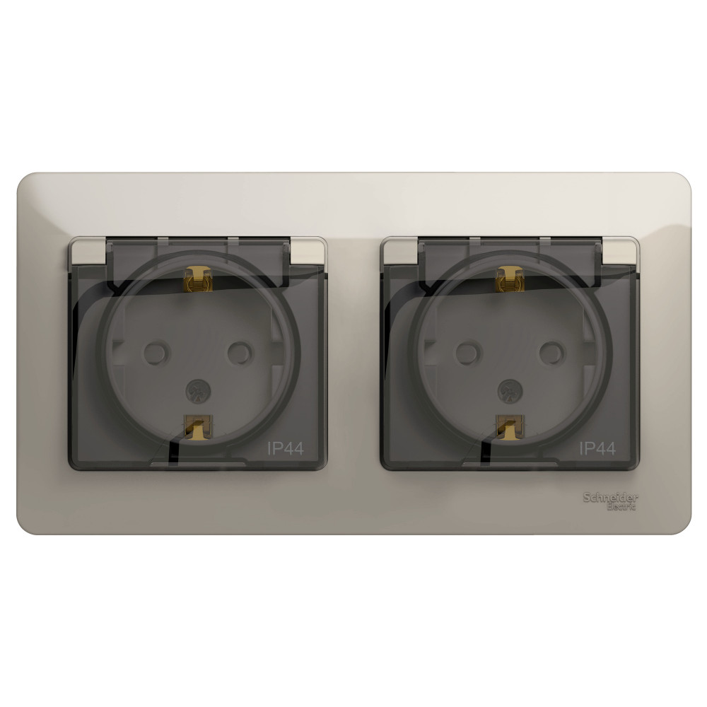 GLOSSA РОЗЕТКА двойная с заземлением