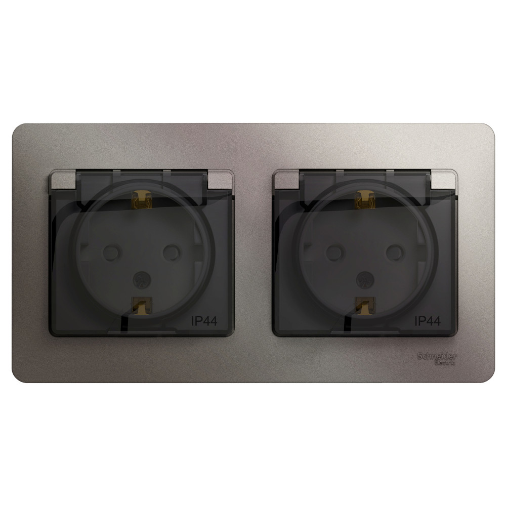 GLOSSA РОЗЕТКА двойная с заземлением