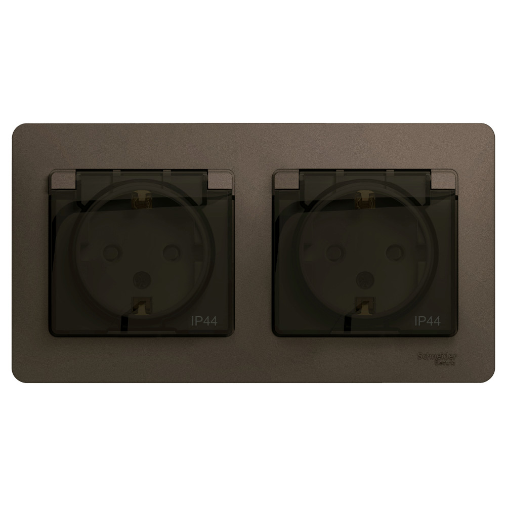 GLOSSA РОЗЕТКА двойная с заземлением