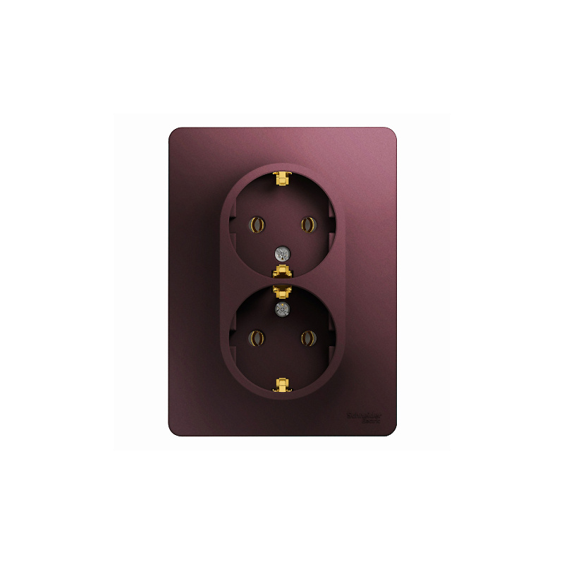 GLOSSA РОЗЕТКА двойная с заземлением