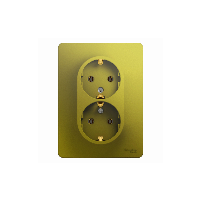 GLOSSA РОЗЕТКА двойная с заземлением