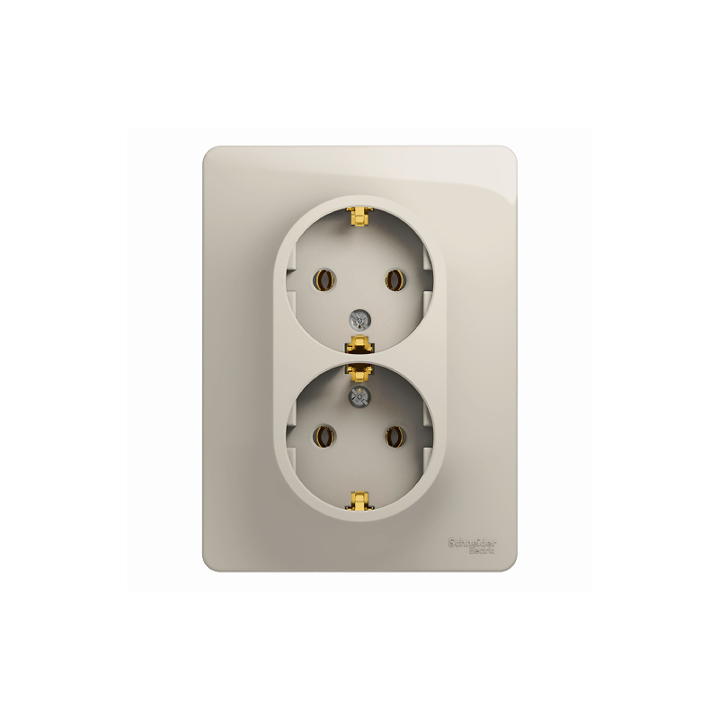 GLOSSA РОЗЕТКА двойная с заземлением