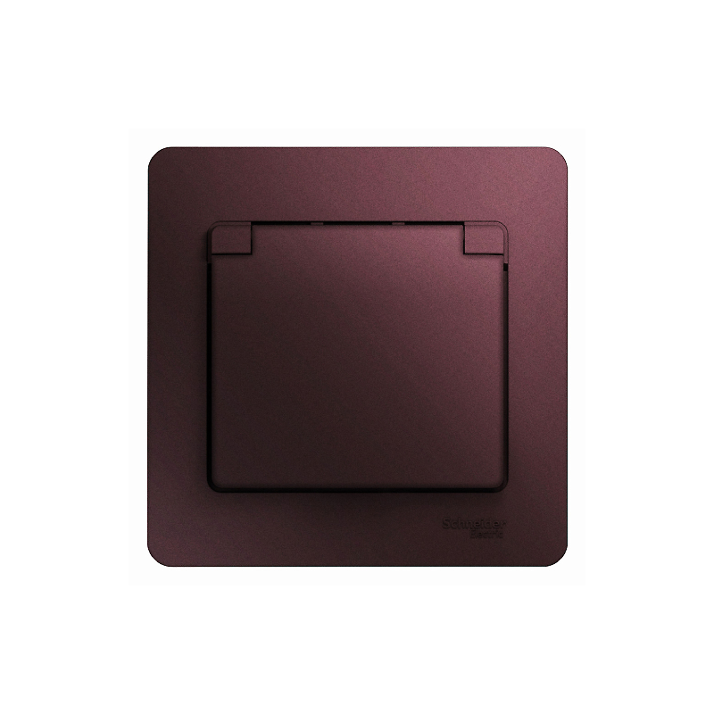 GLOSSA РОЗЕТКА с зазем. со шторк. с крышкой