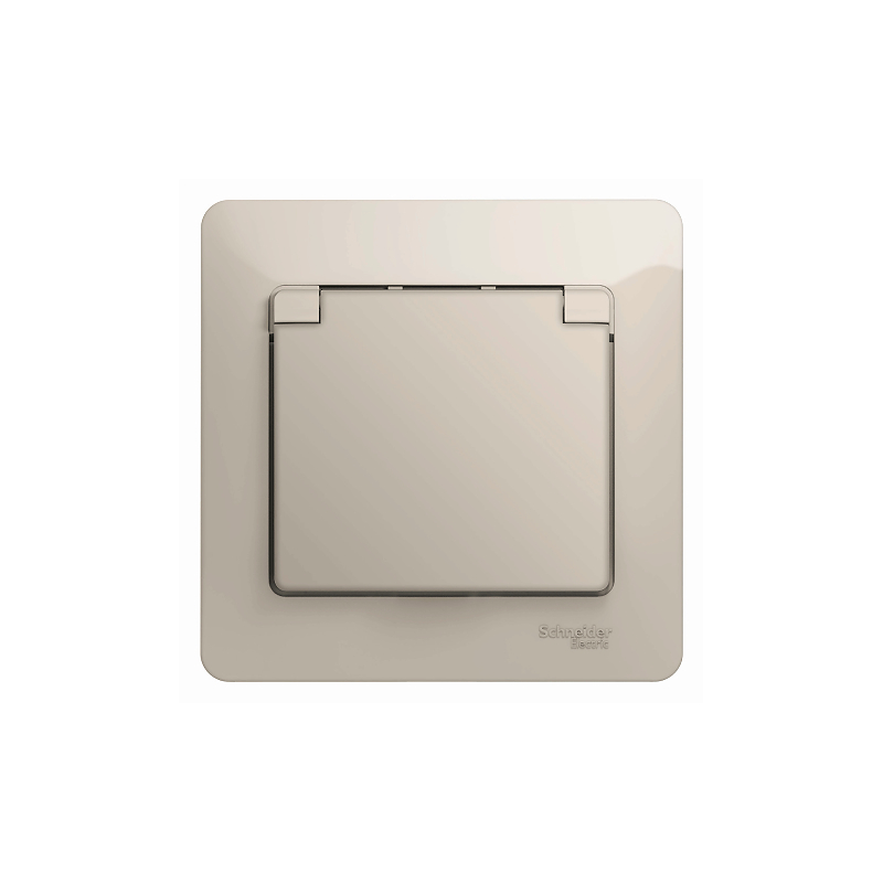 GLOSSA РОЗЕТКА с зазем. со шторками с крышкой