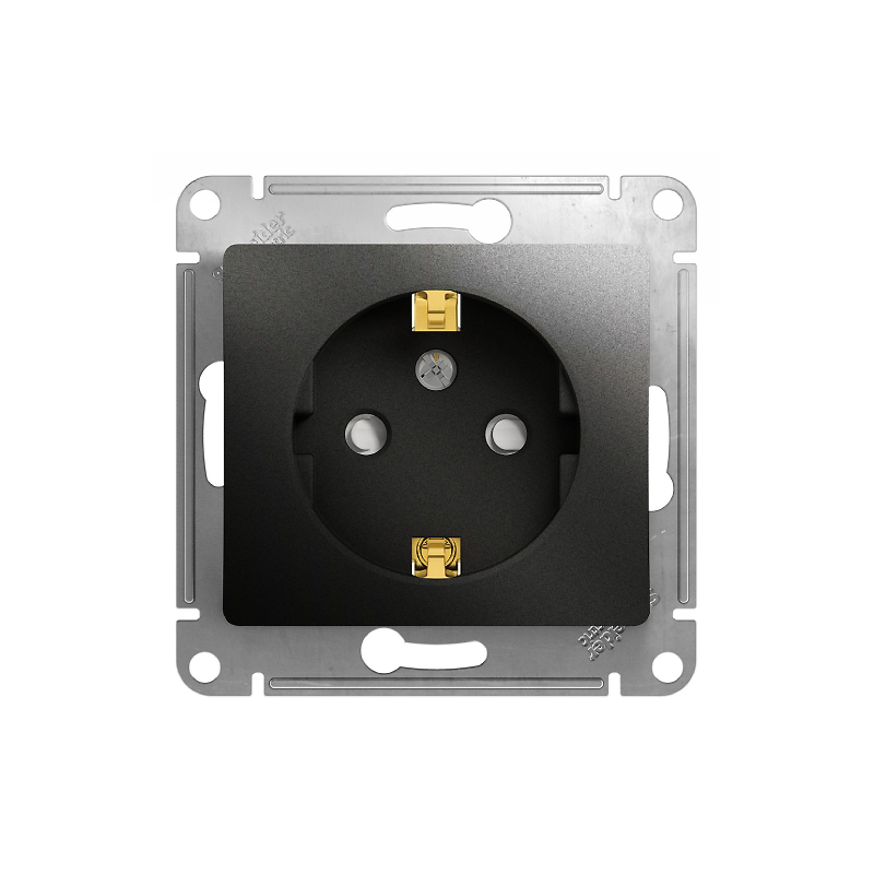 GLOSSA РОЗЕТКА с заземлением со шторками