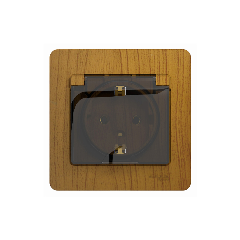 GLOSSA РОЗЕТКА с заземлением со шторками с крышкой