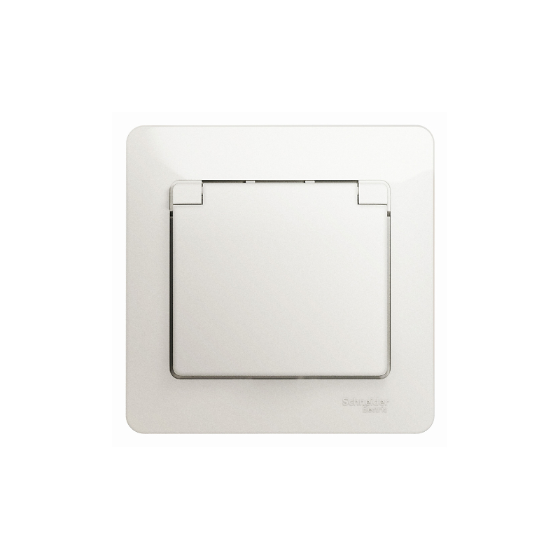 GLOSSA РОЗЕТКА с заземлением со шторками с крышкой