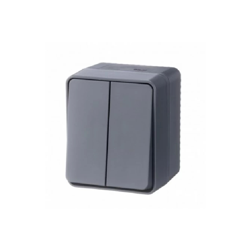 К119 Выкл 2-кл о/у IP54 Atlas Profi 54 АНТРАЦИТ ATN544051 (12)