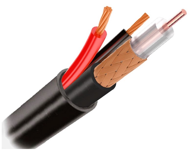 Кабель для видеонабл. КВК-П 2*0.5 наруж. Optimus (200)