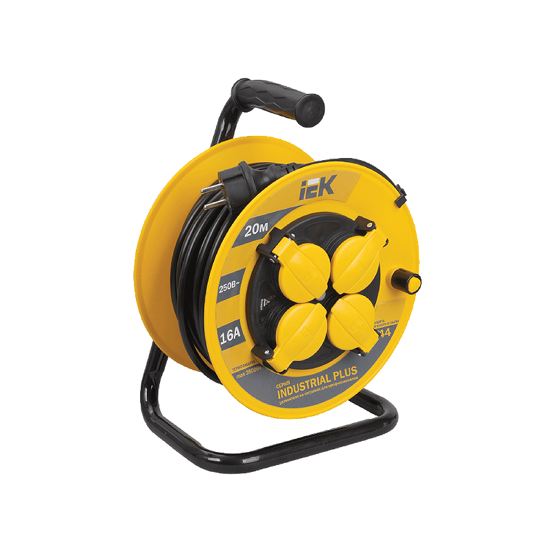 Катушка УК20 с т/з 4 места 2P+PE/20метров 3х1