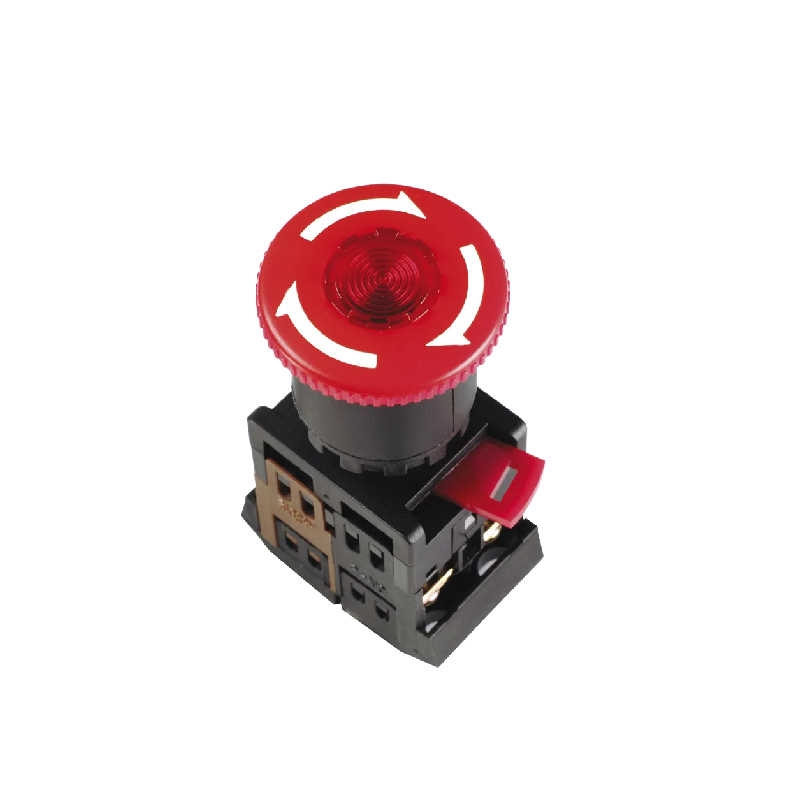 Кнопка ANE-22 (грибок с фиксац.красн.неон) IEK (10/200)