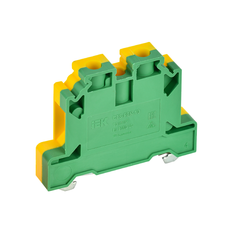 Колодка клеммная CTS-PEN земля 10мм2 желто-зеленая IEK