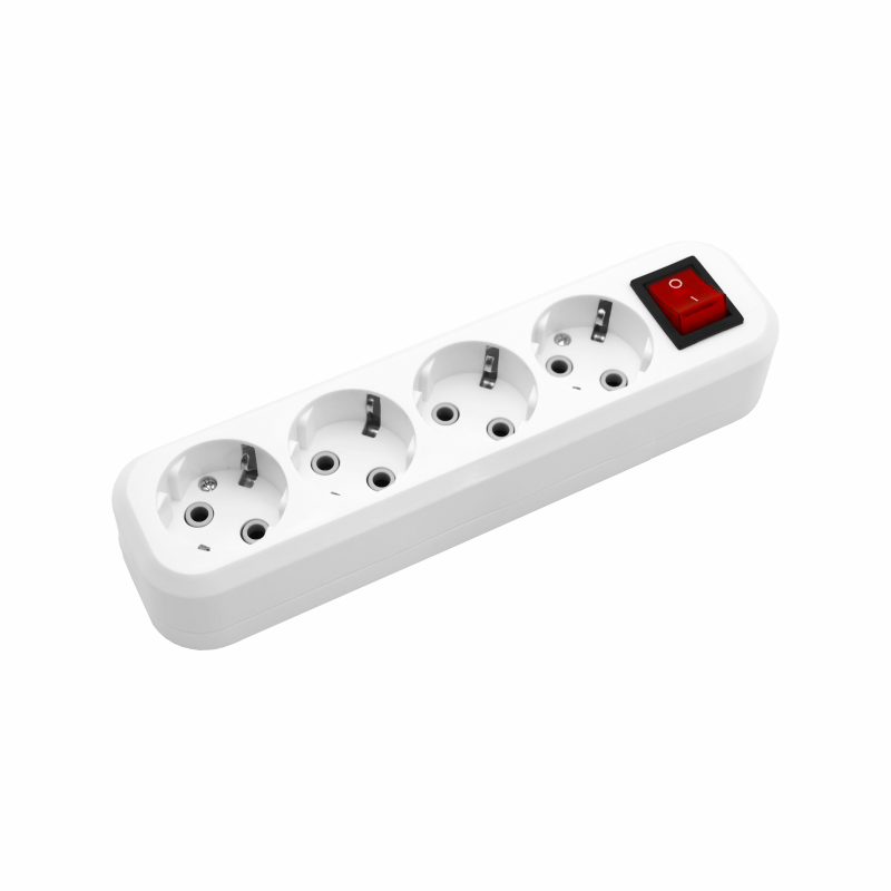 Колодка POWER (4 места 2p+pe+выкл с/з 16А/3