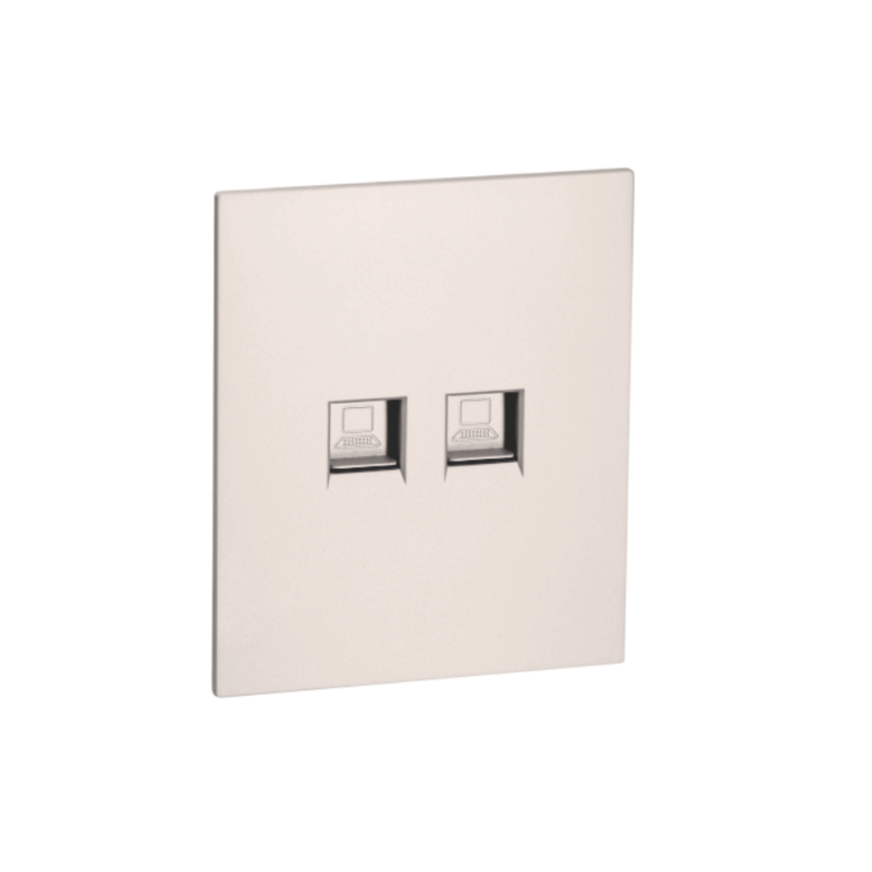 Комп. роз. RJ45+RJ45 cat.5Е c/у б/рамки QUATTRO MISTERY GREIGE UNIT (10)