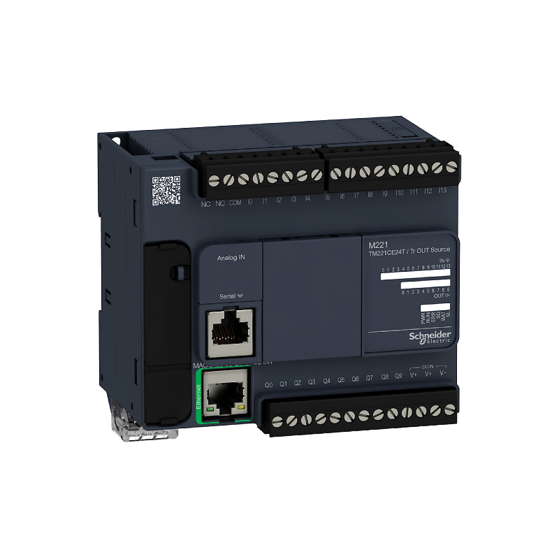 Компактный Базовый блок M221-24IO транзист источник Ethernet TM221CE24T