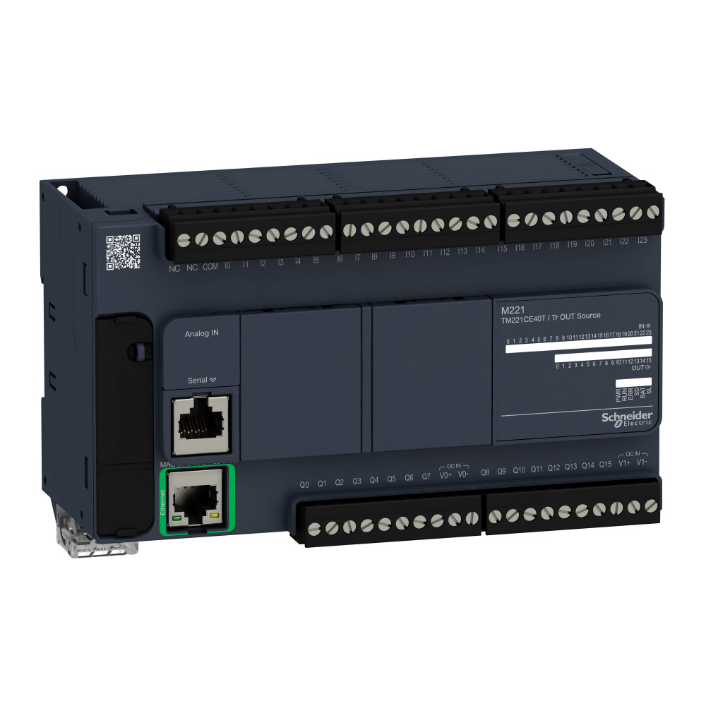 Компактный Базовый блок M221-40IO транзист источник Ethernet TM221CE40T