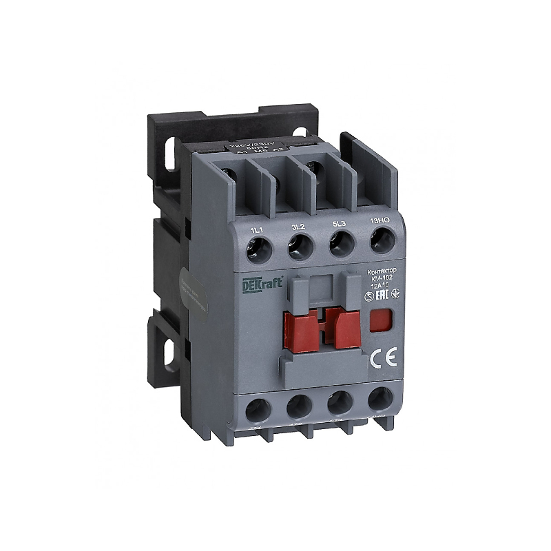 Контактор КМ-102 12А АС3 АС4 1НО 220В (1) DEKraft