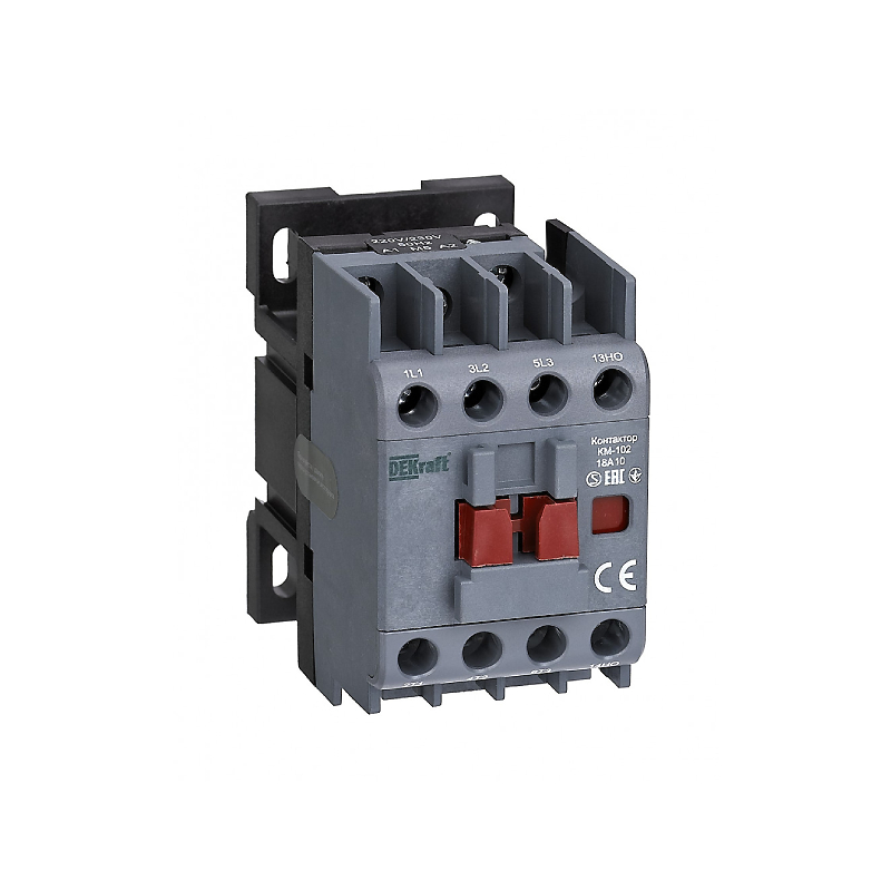 Контактор КМ-102 18А АС3 АС4 1НО 220В (1) DEKraft