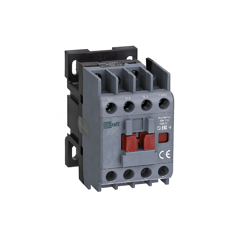 Контактор КМ-102 18А АС3 АС4 1НО 380В (1) DEKraft
