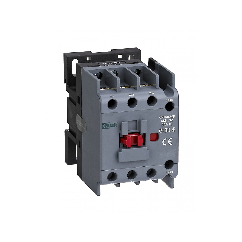 Контактор КМ-102 25А АС3 АС4 1НО 220В (1) DEKraft