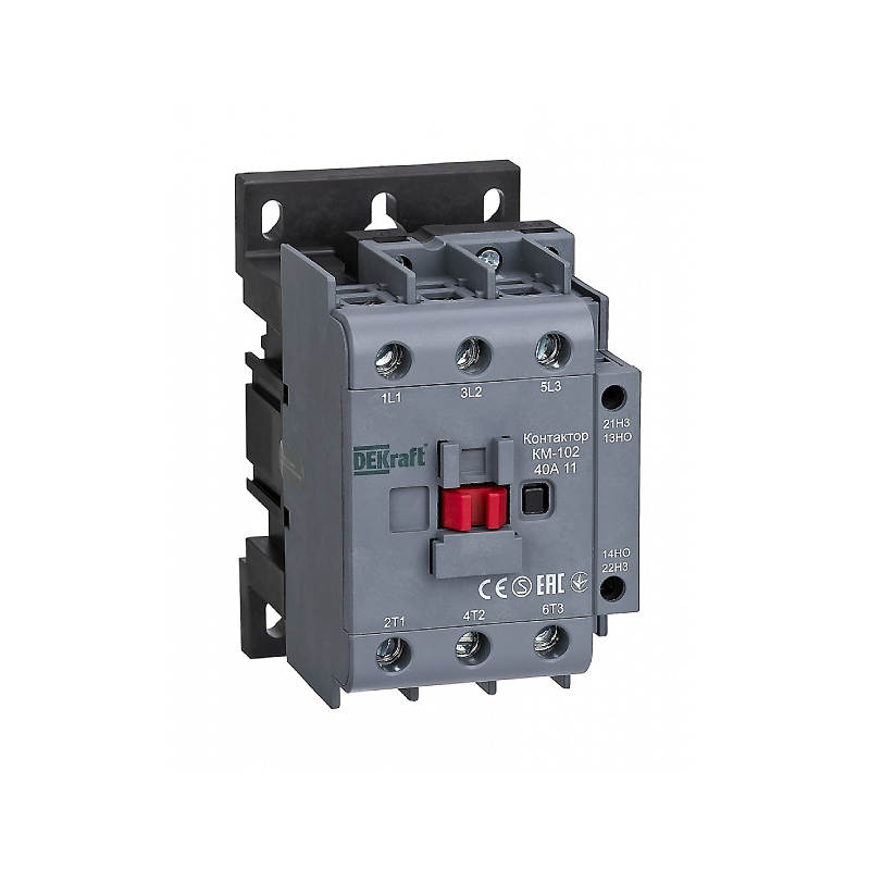 Контактор КМ-102 40А АС3 АС4 1НО+1НЗ 220В (1) DEKraft